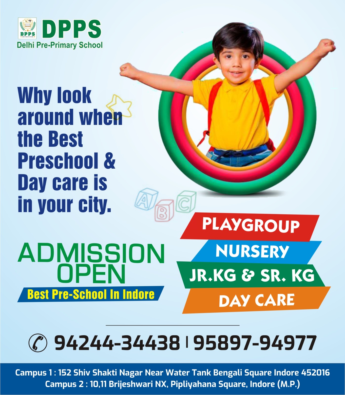 Best Pre School Near bengali Square In Indore